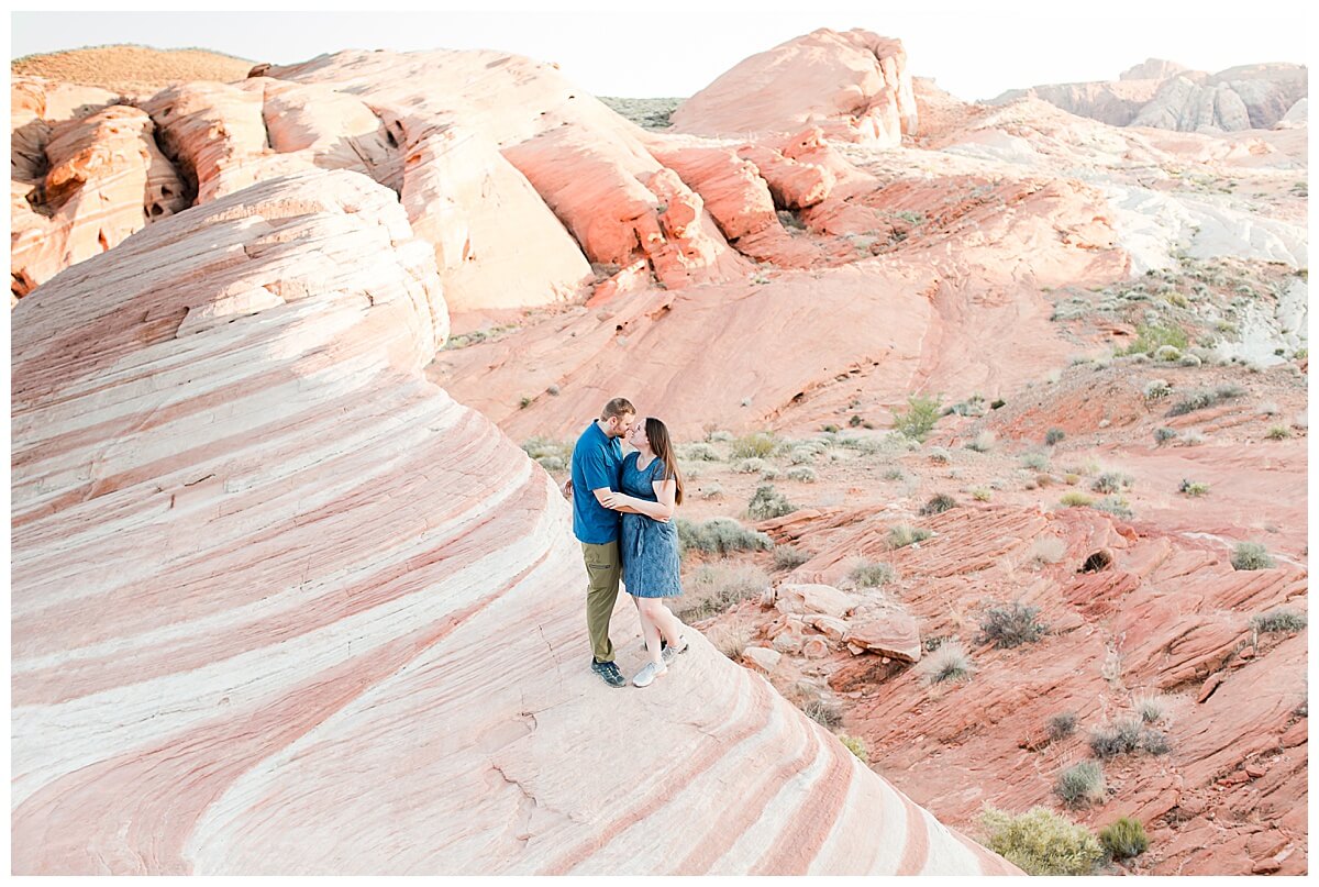 Couple hugging at the Valley of Fire