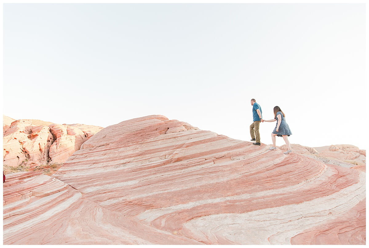 Couple walking Valley of Fire