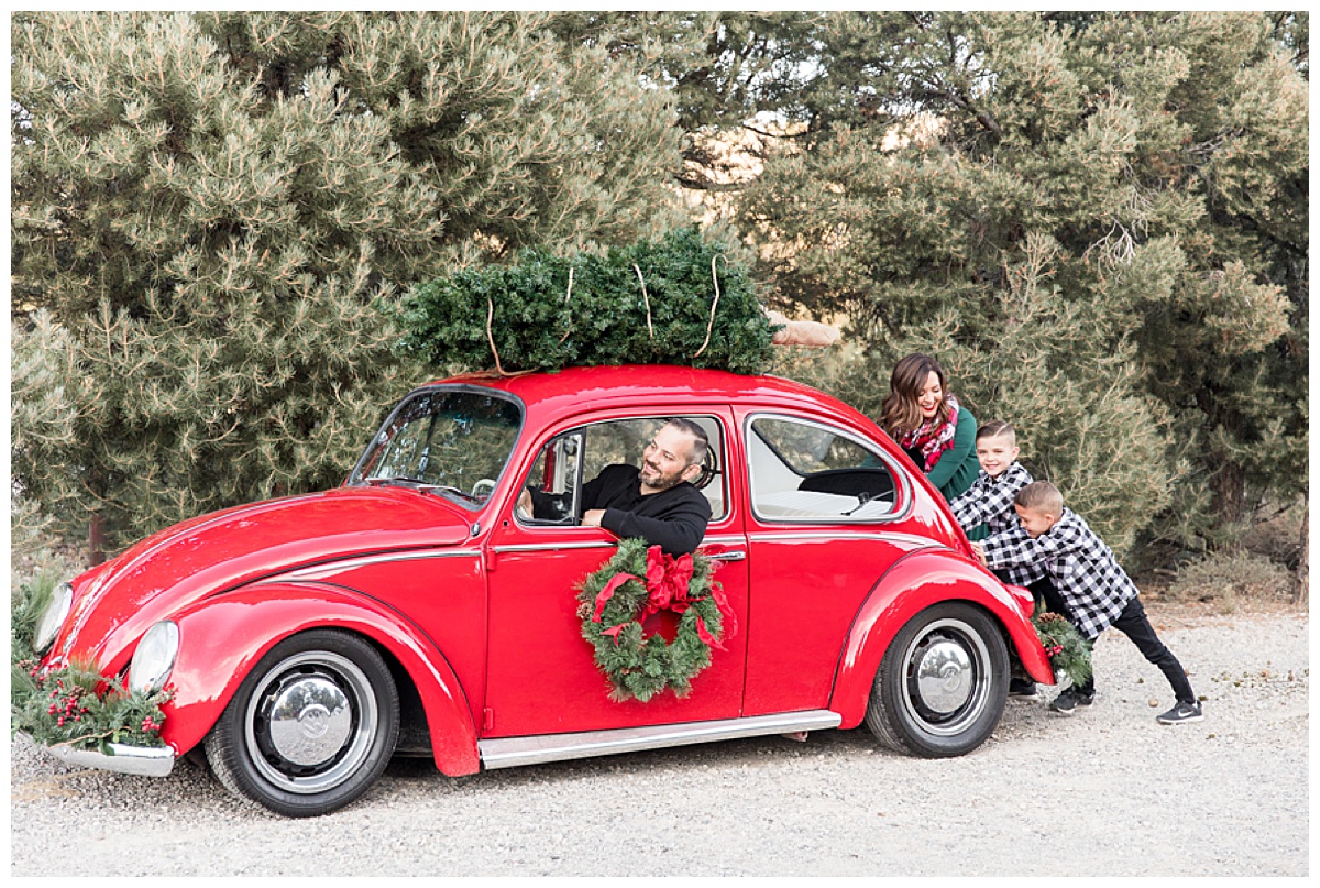 Holiday Red Beetle Car Session