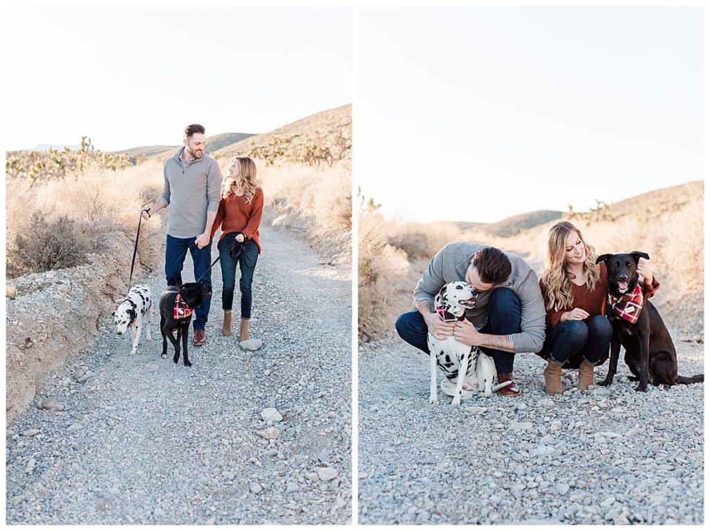 Engagement Photos Las Vegas with Dogs
